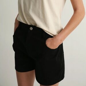 Almina Concept Denim High Waist Shorts in Black